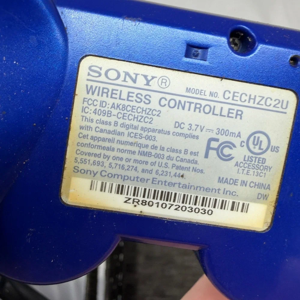 Sony PlayStation 3 DualShock 3 Wireless Controller Blue CECHZC2U for Parts